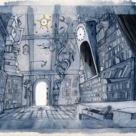"Stuck in Eternity" - background for an animation | Pencil, watercolor & digital | 15/04/2022